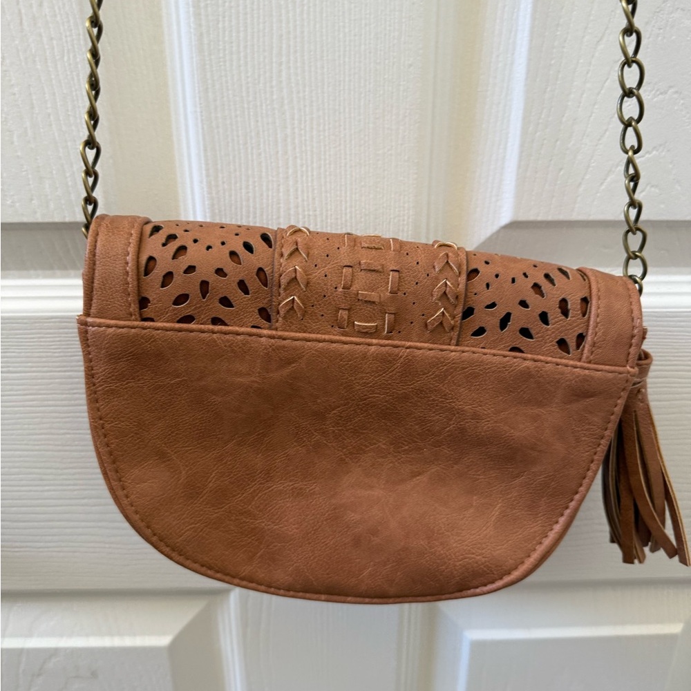 Brown Leather Crossbody Bag NWOT - Picture 5 of 5